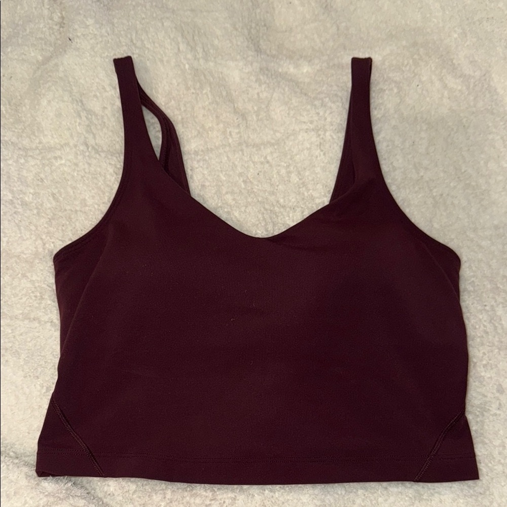 Lululemon burgundy cropped align tank